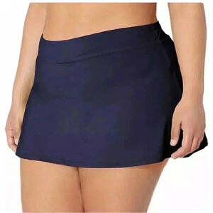 New with tags Anne Cole women’s navy bikini skirt in size 20W